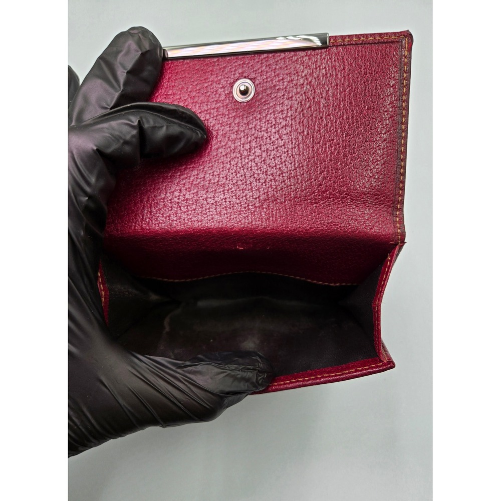 Gucci GG Canvas Red Leather Trim Bifold Wallet Authentic Designer Purse - Picture 6 of 9